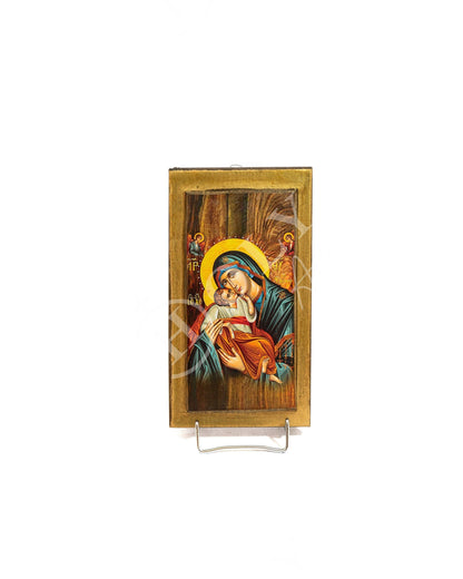 Virgin Mary icon Panagia Glykophilousa Greek Christian Orthodox Icon Mother of God Byzantine art Theotokos handmade wall hanging wood plaque - TheHolyArt