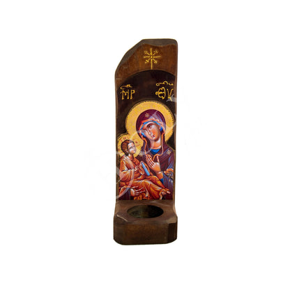 Virgin Mary icon Panagia Iconostasis, Handmade Greek Orthodox Icon, Mother of God Byzantine art altar, Theotokos wall hanging wood plaque - TheHolyArt