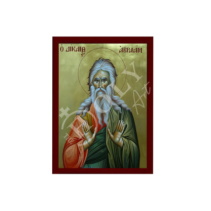 Saint Abraham icon, Handmade Greek Orthodox icon of Forefather St Abraham the Righteous, Byzantine art wall hanging, religious gift - TheHolyArt