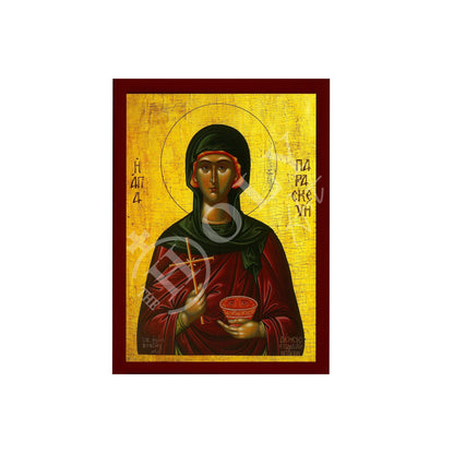Saint Paraskevi icon, Handmade Greek Orthodox icon of St Paraskevi of Rome, Byzantine art wall hanging icon plaque, religious decor - TheHolyArt