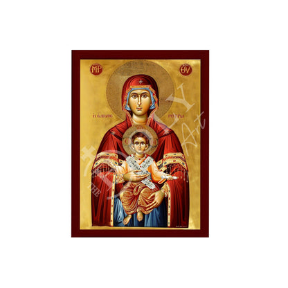 Virgin Mary icon Panagia Eleftherotria, Handmade Greek Orthodox Icon of Theotokos the Liberator, Byzantine art wall hanging plaque gift idea - TheHolyArt