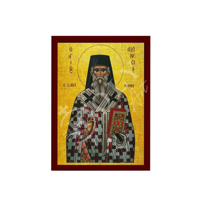 Saint Dionysius icon, Handmade Greek Orthodox icon of St Dionysios of Zakynthos, Byzantine art wall hanging icon plaque, religious gift - TheHolyArt