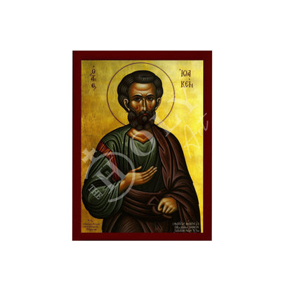 Saint Joachim icon, Handmade Greek Orthodox icon St Joachim Father of Theotokos, Byzantine art wall hanging on wood plaque, religious decor - TheHolyArt
