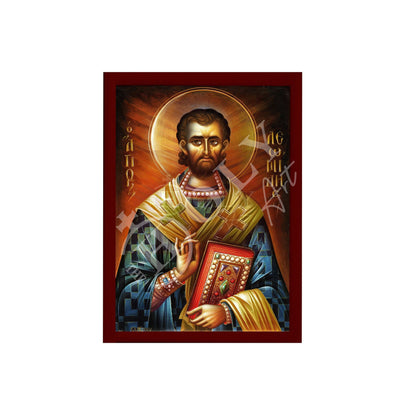 Saint Leonidas icon, Handmade Greek Orthodox icon St Leonides of Athens, Byzantine art wall hanging on wood plaque icon, religious decor - TheHolyArt