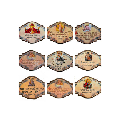 Custom Jesus Christ Virgin Mary icon, Byzantine art wall hanging, Christian saying Handmade Greek Orthodox icon wood plaque, religious decor - TheHolyArt