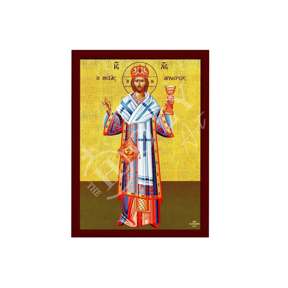 Jesus Christ icon, The Great High Priest handmade Greek Orthodox icon, Byzantine art wall hanging on wood plaque, religious decor - TheHolyArt