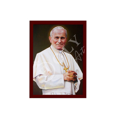 Pope John Paull II, Handmade Greek Catholic Icon, Papa San Giovanni Paolo II Byzantine art wall hanging wood plaque - TheHolyArt