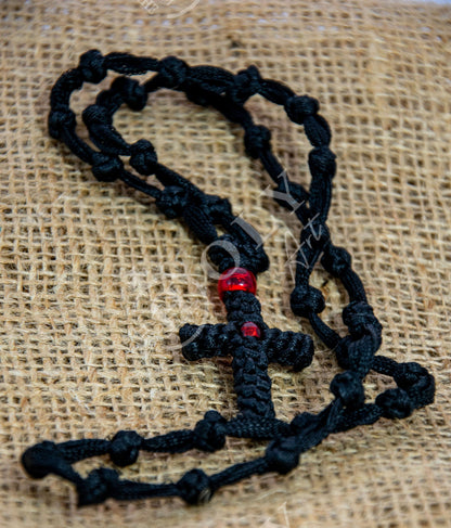 Handmade Cross Crucifix prayer Komboskini 33 knot, Religious Greek Orthodox Cross Chotki Brojanica Blessed from Mount Athos, religious gift - TheHolyArt