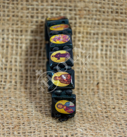 Handmade Wooden Prayer Bracelet Jesus Christ Virgin Mary Saints Greek Orthodox Bracelet Chotki blessed from Mount Athos, religious gift - TheHolyArt