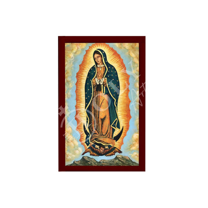 Our Lady of Guadalupe icon, Handmade Catholic Icon of Virgin Mary de Guadalupe, Mother of God, Theotokos wall hanging wood plaque - TheHolyArt
