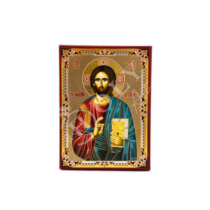 Jesus Christ icon, Byzantine art wall hanging, Religious home decor Handmade Greek Orthodox icon on wood plaque, wedding gift ideas 27x21cm - TheHolyArt