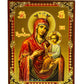 Virgin Mary icon Panagia, Handmade Greek Orthodox Icon, Mother of God Byzantine art wall hanging, Theotokos religious wood plaque TheHolyArt