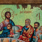 The Last Supper Orthodox icon, Jesus Christ icon, Handmade Byzantine art of Holy Communion canvas on wood plaque 38x25cm, religious decor TheHolyArt