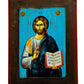 Jesus Christ icon, Handmade Greek Orthodox icon, Byzantine art wall hanging of our Lord on wood plaque, religious decor TheHolyArt