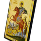 Saint Demetrius icon, Handmade Greek Orthodox icon of St Demetrios, Byzantine art wall hanging icon on wood plaque, religious decor 22x16cm - TheHolyArt