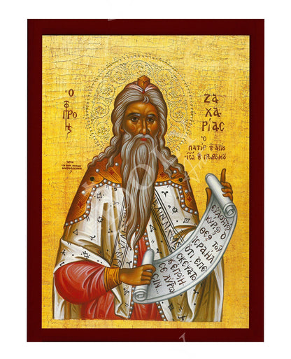 Saint Zachariah icon the Prophet, Handmade Greek Orthodox icon of St Zachariah The Righteous, Byzantine art wall hanging, religious decor - TheHolyArt