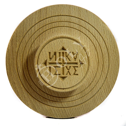 Holy Bread Seal, Christian Prosphora Seal, Carved Handmade Natural Wood Prosphora Stamp, Mt.Athos Holy Communion Bread Seal, religious gift - TheHolyArt