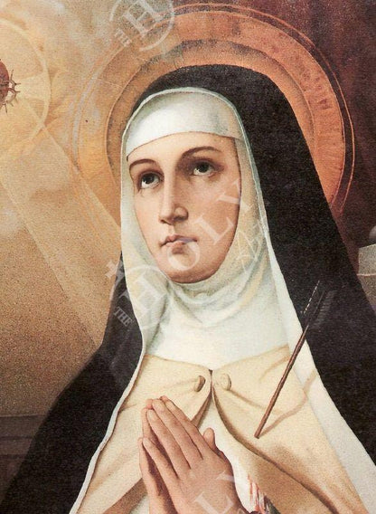 Saint Teresa of Avila icon, Handmade Greek Catholic Orthodox icon of St Teresa, Byzantine art wall hanging wood plaque religious decor - TheHolyArt