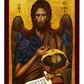 Saint John icon, Handmade Greek Orthodox icon of St John Baptist, Byzantine art wall hanging of the Forerunner wood plaque, religious decor TheHolyArt