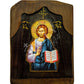 Jesus Christ icon, Handmade Greek Orthodox icon, Byzantine art wall hanging of our Lord on wood plaque, religious decor - TheHolyArt