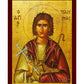 Saint Mamas icon, Handmade Greek Orthodox icon St Mamas of Caesarea, Byzantine art wall hanging on wood plaque icon, religious decor TheHolyArt