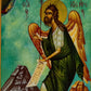 Saint John icon the Forerunner, Handmade Greek Orthodox icon of Saint John Baptist, Byzantine art wall hanging wood plaque, religious decor TheHolyArt
