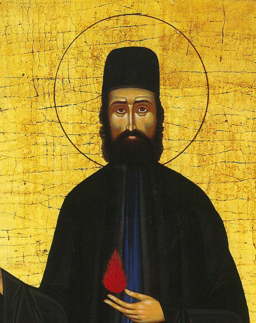 Saint Ephraim icon, Handmade Greek Orthodox icon of St Ephraim of Mount Amomon, Byzantine art wall hanging, religious gift TheHolyArt
