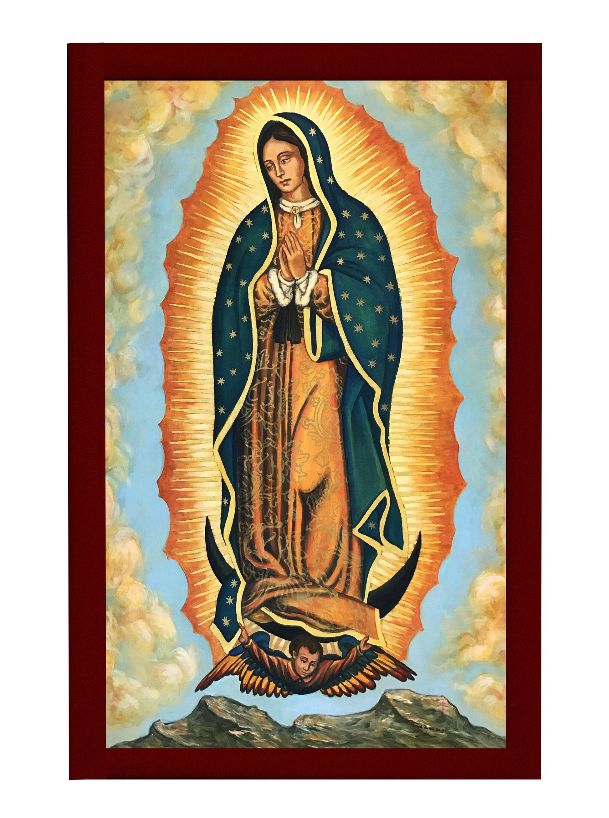 Our Lady of Guadalupe icon, Handmade Catholic Icon of Virgin Mary de Guadalupe, Mother of God, Theotokos wall hanging wood plaque TheHolyArt