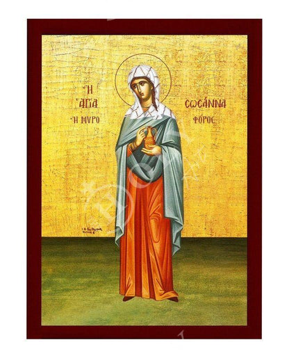 Saint Sussana icon, Handmade Greek Orthodox icon St Susan, Byzantine art wall hanging on wood plaque icon, religious decor - TheHolyArt
