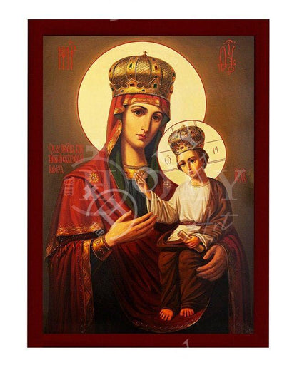 Virgin Mary icon Panagia, Handmade Greek Orthodox Icon, Mother of God Byzantine art, Theotokos wall hanging wood plaque, religious decor - TheHolyArt