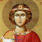 Saint George icon, Handmade Greek Orthodox icon of St George, Byzantine art wall hanging icon wood plaque, religious decor TheHolyArt