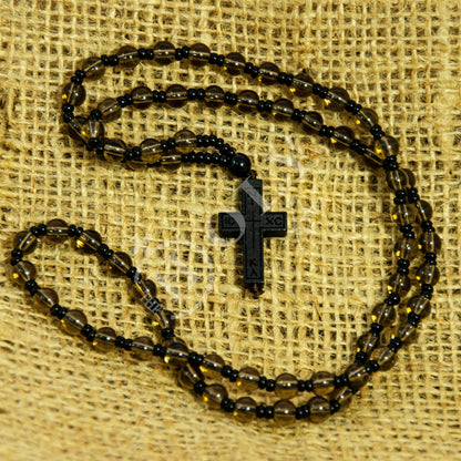 Traditional Catholic Rosary Bracelet with Blessed Rosary wooden and acrylic beads, Christian Prayer Rope with Blessing Cross, Catholic Gift - TheHolyArt
