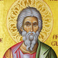 Saint Andrew icon the Apostle, Handmade Greek Orthodox icon of St Andrew, Byzantine art wall hanging, religious gift(1) TheHolyArt