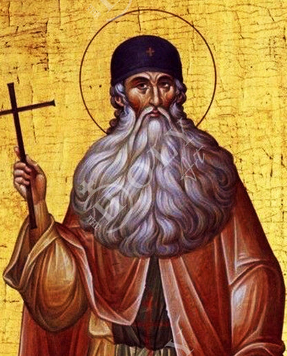 Saint Maximus icon, Handmade Greek Orthodox icon of St Maximus the Greek, Byzantine art wall hanging icon on wood plaque - TheHolyArt