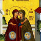 The Visitation of Theotokos to Elizabeth, Handmade Greek Orthodox icon of Virgin Mary, Byzantine wood plaque TheHolyArt
