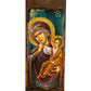Virgin Mary icon Panagia Paramythia, Handmade Greek Orthodox icon of Mother of God, Theotokos Byzantine art wall hanging wood plaque TheHolyArt