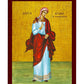 Saint Agatha icon, Handmade Greek Catholic Orthodox icon of St Agatha of Palermo, Byzantine art wall hanging wood plaque religious gift TheHolyArt