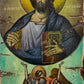 Jesus Christ icon Pantocrator, Handmade Greek Orthodox icon, Byzantine art wall hanging canvas icon wood plaque 40x14cm, wedding gift TheHolyArt