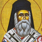 Saint Nectarios icon, Handmade Greek Orthodox icon of St Nektarios, Byzantine art wall hanging on wood plaque icon, religious decor TheHolyArt