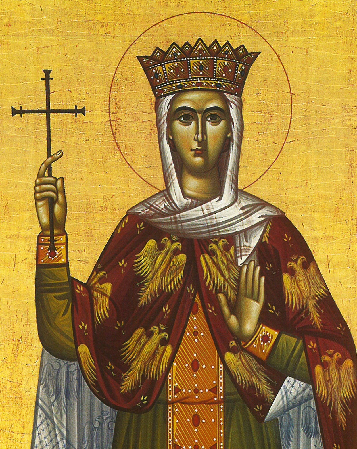 Saint Ypomoni icon (Patience), Handmade Greek Orthodox icon of St Ypomoni, Byzantine art wall hanging icon plaque, religious gift TheHolyArt