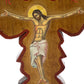 Crucifix Jesus Christ Cross, Blessing Cross, Byzantine art wall hanging, Greek Handmade Orthodox wooden Cross 38x24cm, wedding gift TheHolyArt