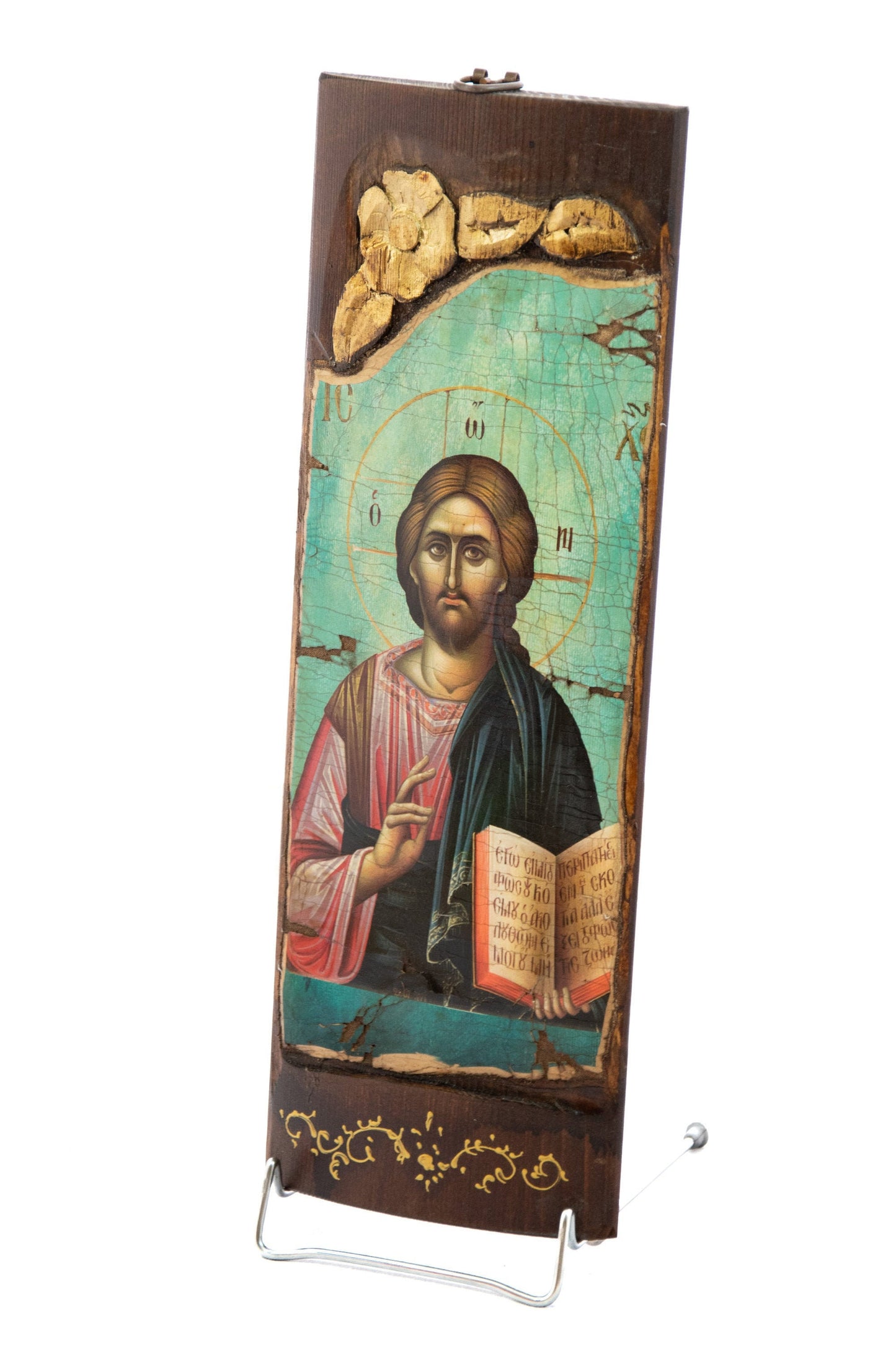 Jesus Christ icon, Handmade Greek Orthodox icon of our Lord,  Byzantin-TheHolyArt