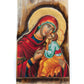 Virgin Mary icon, Handmade Greek Orthodox icon of Theotokos, Mother of God Byzantine art wall hanging wood canvas icon, wedding gift 51x27cm TheHolyArt