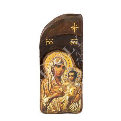 Virgin Mary icon Panagia Ierosolymitissa, Handmade Greek Orthodox Icon, Mother of God Byzantine art wall hanging, Theotokos wood plaque - TheHolyArt