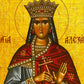 Saint Alexandra icon the Empress, Byzantine art wall hanging of St Alexandra the Empress, Handmade Greek Orthodox icon, religious gift TheHolyArt