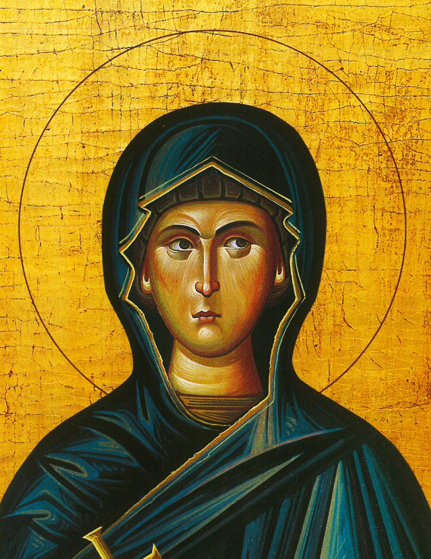 Saint Eugenia icon the Martyr, Handmade Greek Orthodox icon of St Eugenia of Rome, Byzantine art wall hanging, religious gift TheHolyArt