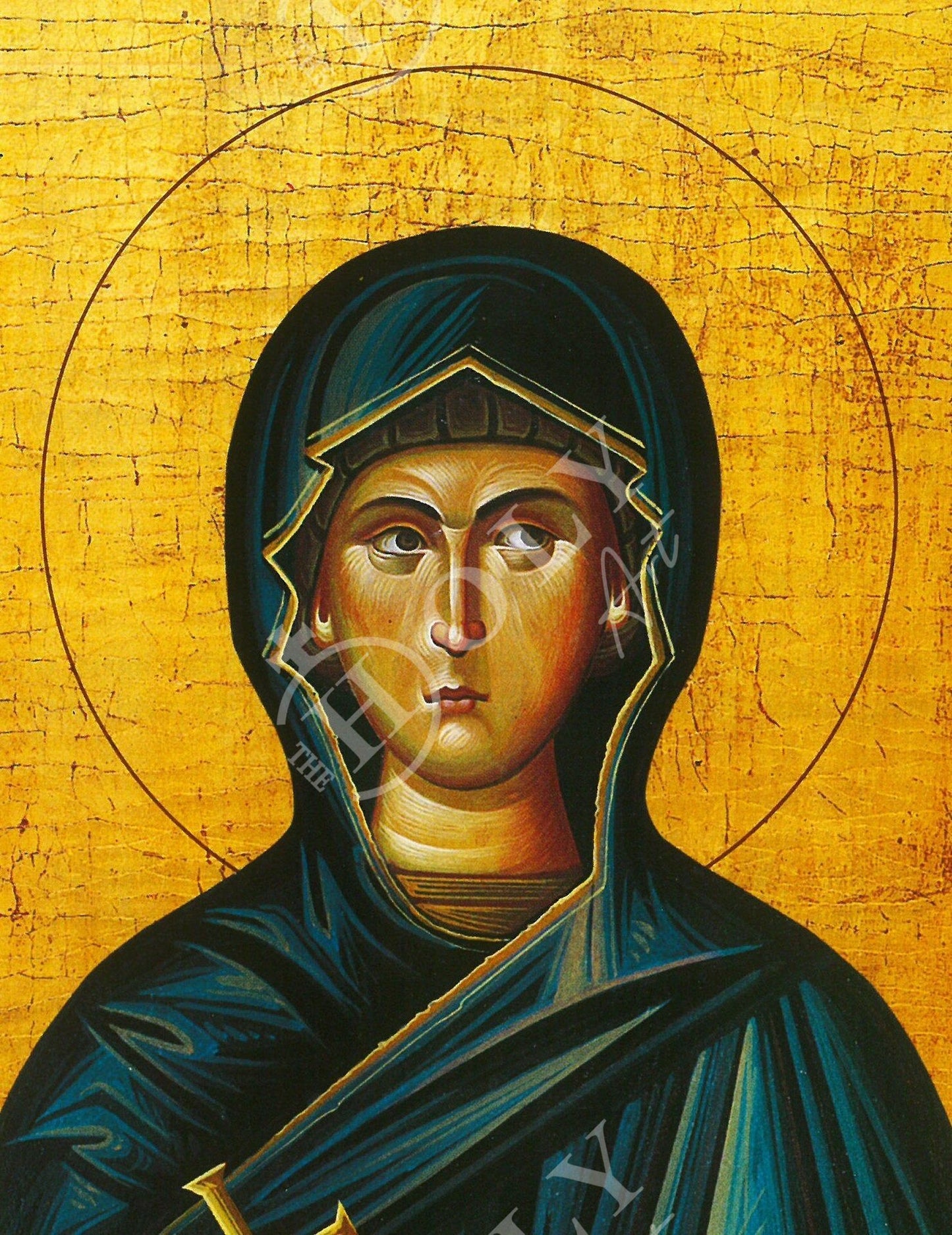 Saint Eugenia icon the Martyr, Handmade Greek Orthodox icon of St Eugenia of Rome, Byzantine art wall hanging, religious gift TheHolyArt