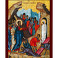 Raising of Lazarus icon, Handmade Greek Orthodox icon, Byzantine art wall hanging of our Lord rising from the dead, religious decor TheHolyArt