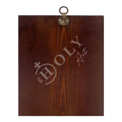 Saint Anthony icon, Handmade Greek Orthodox icon of Saint Antonius, Byzantine art wall hanging wood plaque canvas icon 42x17cm - TheHolyArt