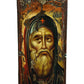Saint Anthony icon, Handmade Greek Orthodox icon of Saint Antonius, Byzantine art wall hanging wood plaque canvas icon 42x17cm TheHolyArt